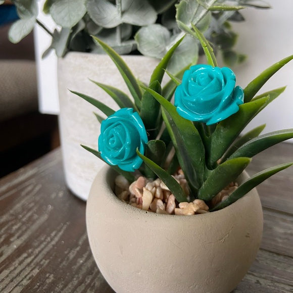 🦋 2/$20 Turquoise rose stud earrings - Picture 1 of 4